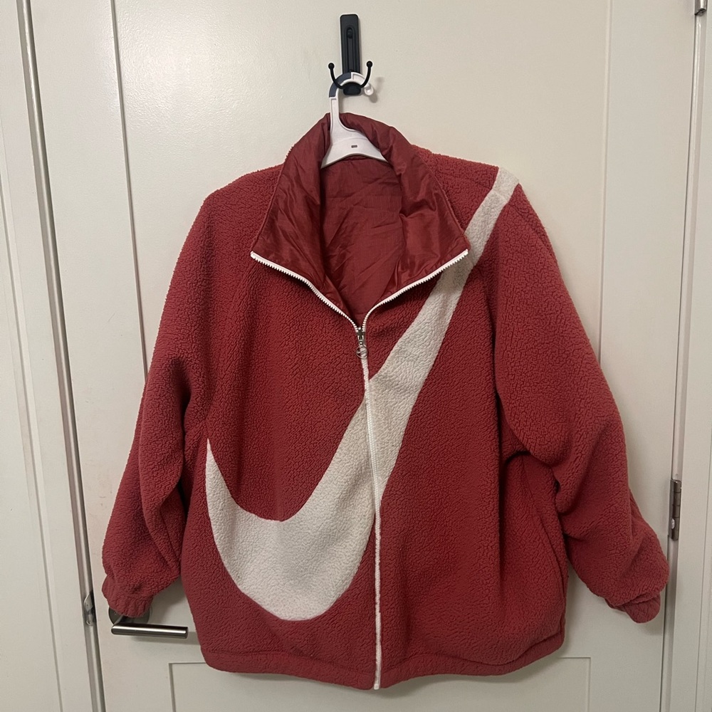 Pink Reversible Nike Jacket Oversized